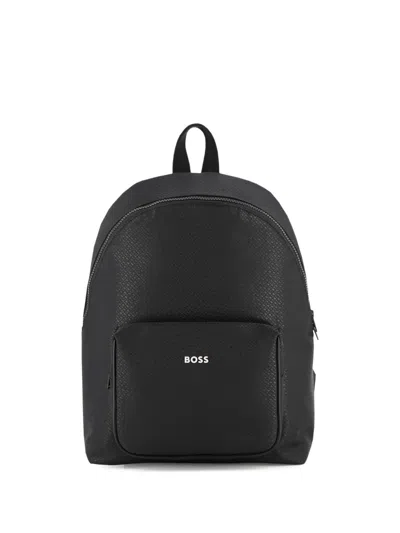 Bosswear Kids' Textured Pocket Backpack In Black