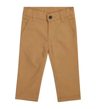 Bosswear Kids' Twill Straight Trousers In Brown
