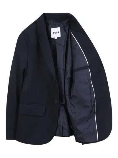Bosswear Two-button Blazer-trouser Suit In Blue