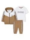 Bosswear Two-tone Tracksuit Set In Neutrals