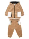 Bosswear Velvet Tracksuit Set In Brown
