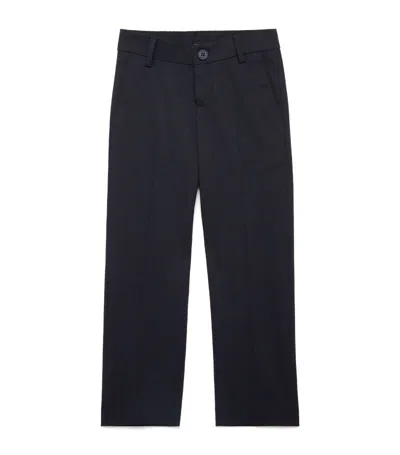 Bosswear Kids' Mid-rise Straight-leg Trousers In Blue
