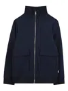 Bosswear Zip-front High-neck Jacket In Blue