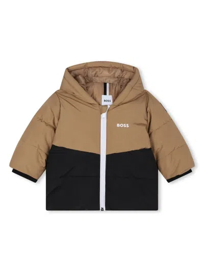 Bosswear Babies' Zip-up Puffer Jacket In Neutrals