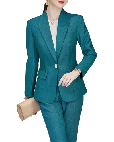 Bossy Chic 2pc Blazer & Pant Set In Blue
