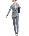 Bossy Chic 2pc Blazer & Pant Set In Gray
