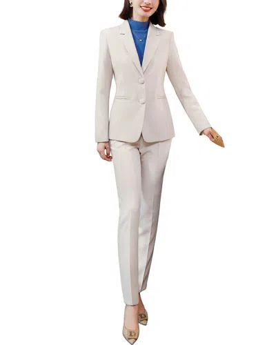 Bossy Chic 2pc Blazer & Pant Set In Gray