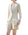 Bossy Chic 2pc Blazer & Short Set In Neutral