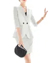 Bossy Chic 2pc Blazer & Skirt Set In White