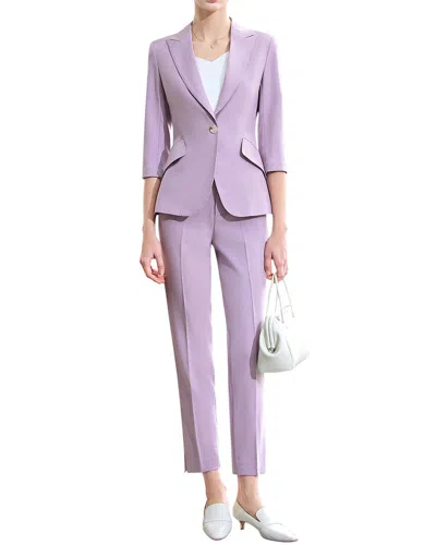 Bossy Chic Blazer & Pant Set In Blue