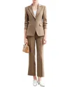 Bossy Chic Blazer & Pant Set In Brown