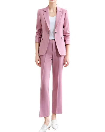 Bossy Chic Blazer & Pant Set In Pink