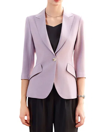 Bossy Chic Blazer In Purple
