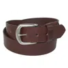 Boston Leather Men's Big & Tall Leather Stretch Belt With Hidden Elastic In Brown