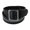 Boston Leather Men's Garrison Work Belt With Reflective Safety Stripe In Black