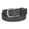 Boston Leather Men's Oil Tanned Leather Belt With Removable Buckle In Black