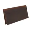 Boston Leather Textured Bison Leather Checkbook Cover Wallet In Multi
