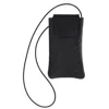 BOSTON LEATHER TEXTURED BISON LEATHER EYEGLASS CASE WITH NECK STRING