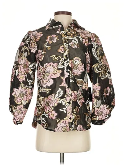 Pre-owned Boston Proper 3/4 Sleeve Blouse In Black