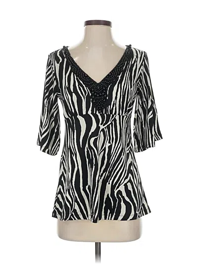 Pre-owned Boston Proper 3/4 Sleeve Blouse In Black