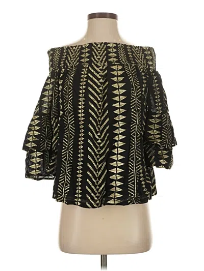 Pre-owned Boston Proper 3/4 Sleeve Blouse In Black