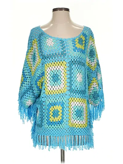 Pre-owned Boston Proper 3/4 Sleeve Blouse In Blue