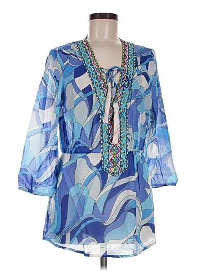 Boston Proper 3/4 Sleeve Blouse In Blue