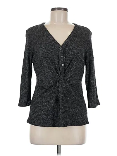 Pre-owned Boston Proper 3/4 Sleeve Blouse In Gray