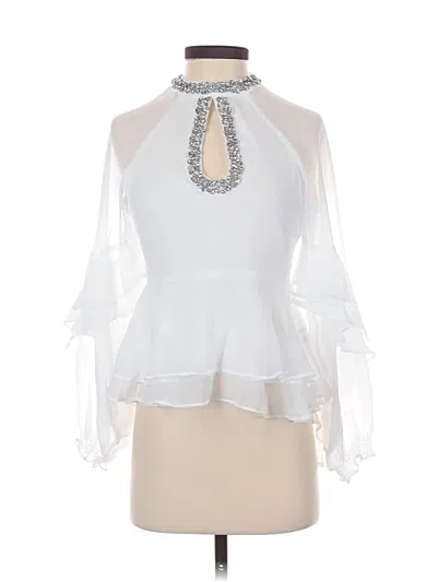Pre-owned Boston Proper 3/4 Sleeve Blouse In White