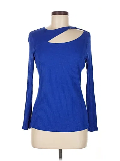 Pre-owned Boston Proper 3/4 Sleeve T-shirt In Blue