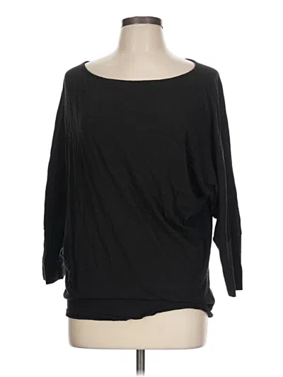 Pre-owned Boston Proper 3/4 Sleeve T-shirt In Black