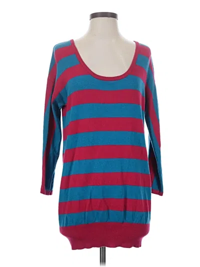 Pre-owned Boston Proper 3/4 Sleeve T-shirt In Blue
