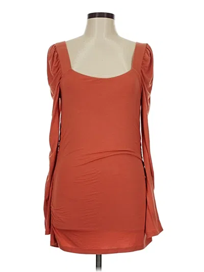 Pre-owned Boston Proper 3/4 Sleeve T-shirt In Orange