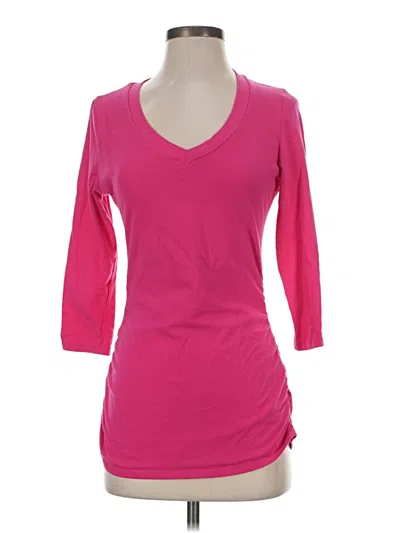 Pre-owned Boston Proper 3/4 Sleeve T-shirt In Pink
