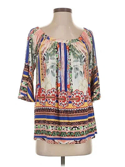 Pre-owned Boston Proper 3/4 Sleeve T-shirt In White