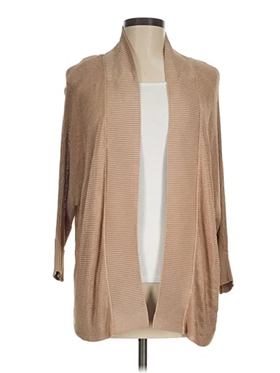 Pre-owned Boston Proper Cardigan Sweater In Brown