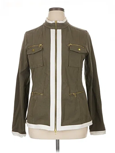 Pre-owned Boston Proper Cardigan Sweater In Green