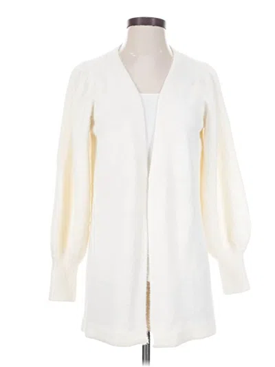 Pre-owned Boston Proper Cardigan Sweater In Ivory