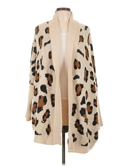 Pre-owned Boston Proper Cardigan Sweater In Tan