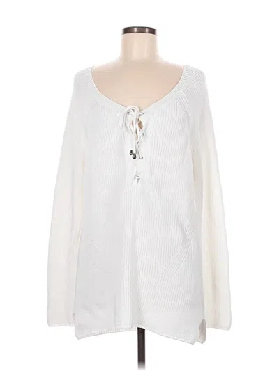 Pre-owned Boston Proper Cardigan Sweater In White