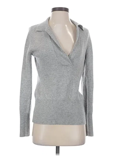 Pre-owned Boston Proper Cashmere Pullover Sweater In Gray