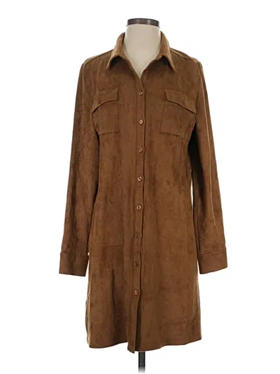 Pre-owned Boston Proper Casual Dress In Brown