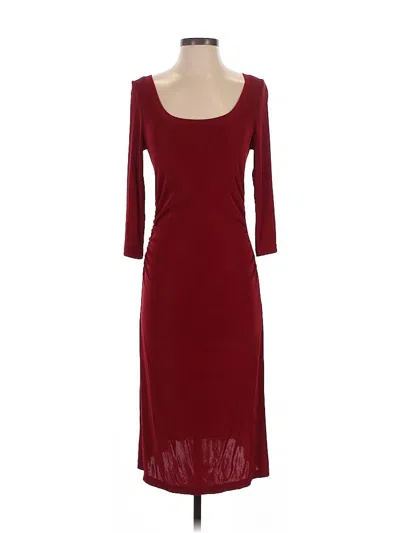 Pre-owned Boston Proper Casual Dress In Burgundy