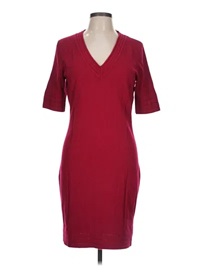 Pre-owned Boston Proper Casual Dress In Burgundy