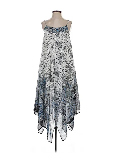 Pre-owned Boston Proper Casual Dress In Silver