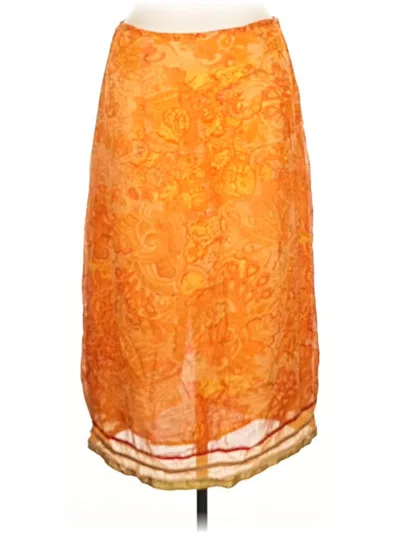 Pre-owned Boston Proper Casual Skirt In Orange