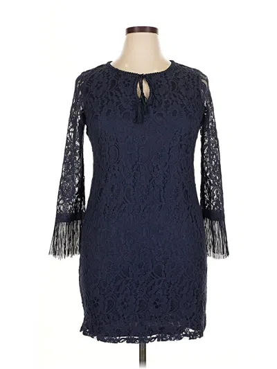 Pre-owned Boston Proper Cocktail Dress In Blue