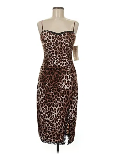 Pre-owned Boston Proper Cocktail Dress In Brown