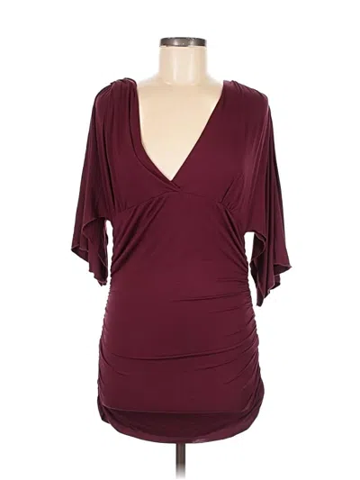 Pre-owned Boston Proper Cocktail Dress In Burgundy