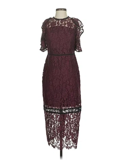 Pre-owned Boston Proper Cocktail Dress In Burgundy